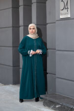 مانتو زنانه سبز مروارید - Image 3