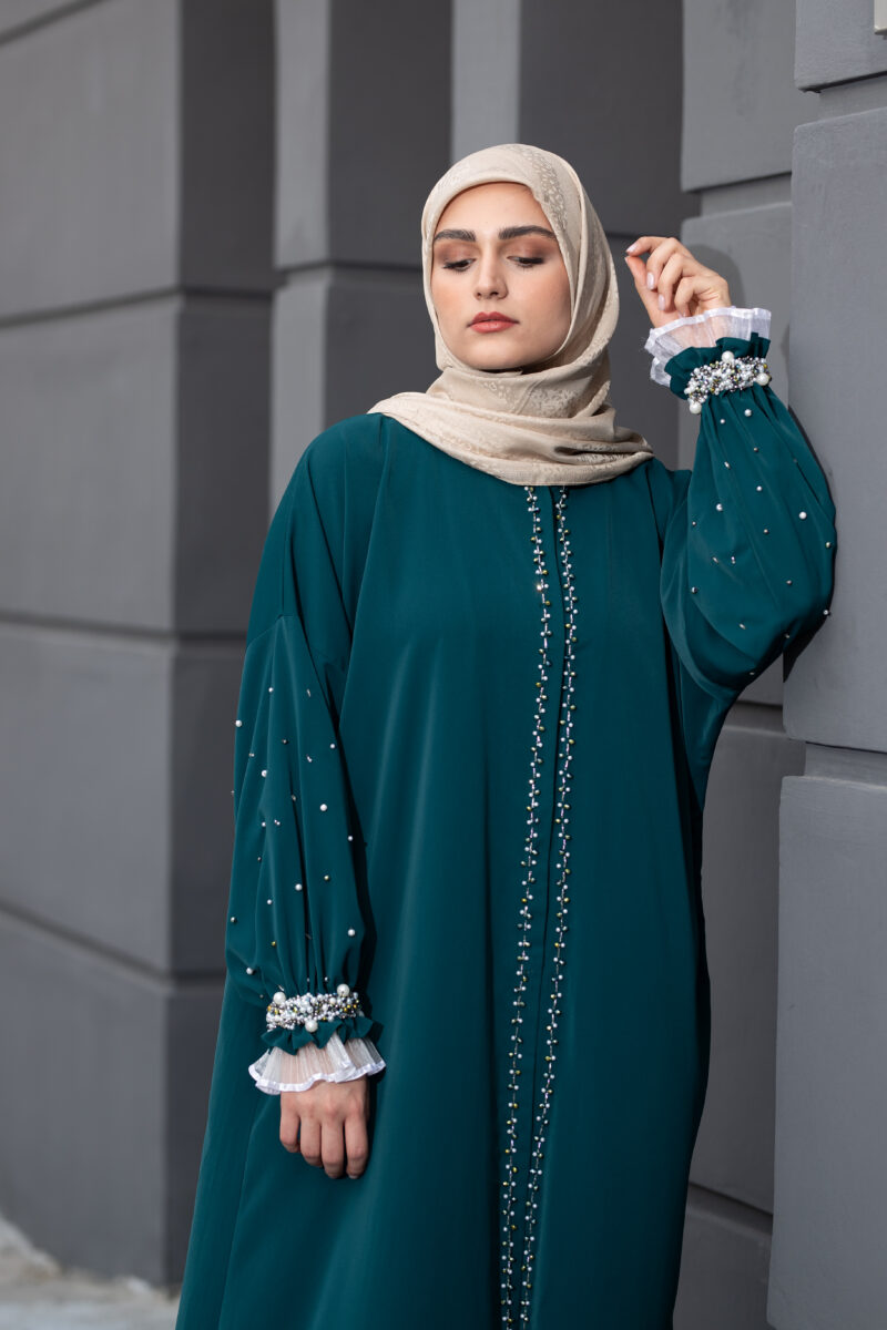 مانتو زنانه سبز مروارید - Image 2