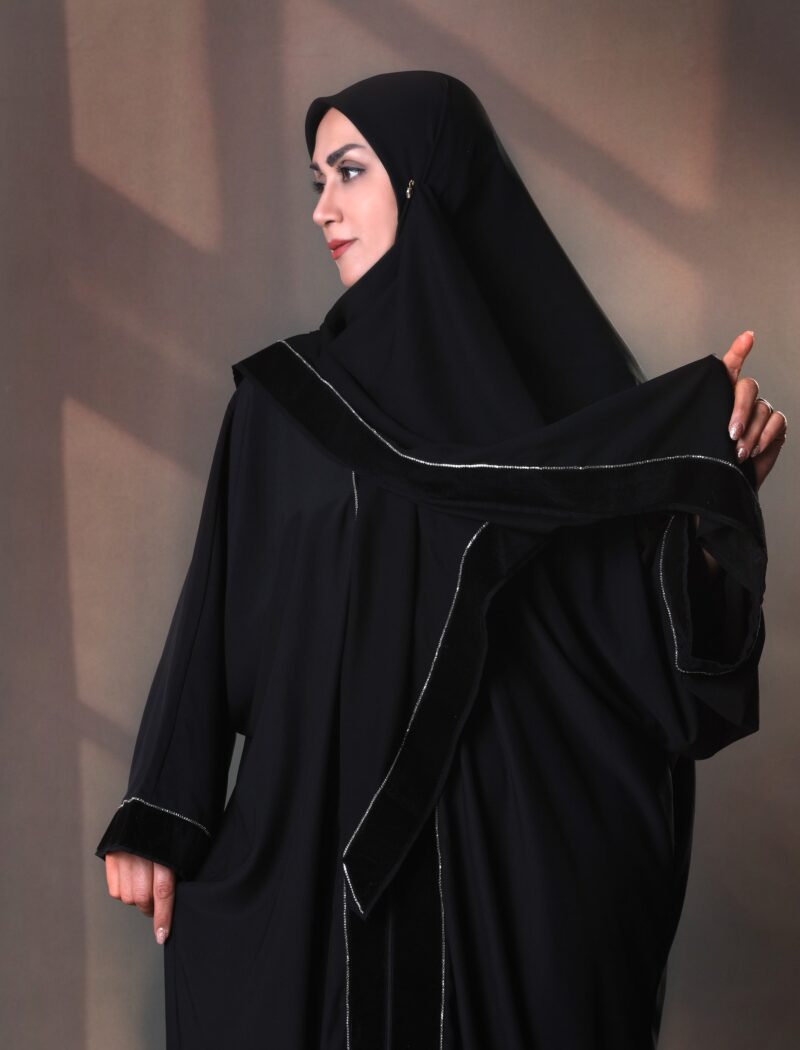 مانتو عبای مشکی سیمین دخت - Image 5