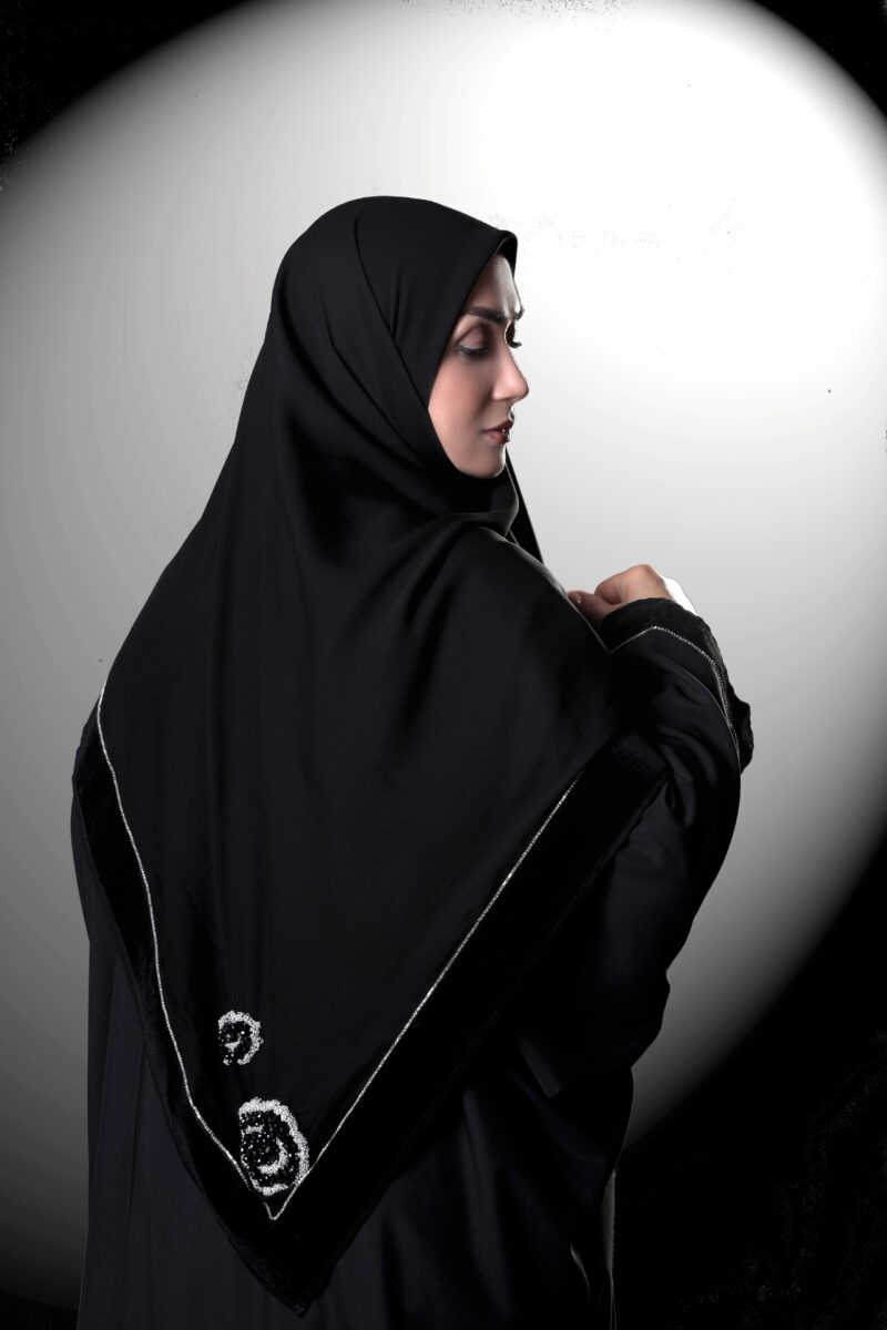 مانتو عبای مشکی سیمین دخت - Image 4