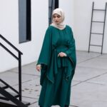 عبای زنانه سبز سانتی