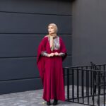 عبای زنانه زرشکی پریا
