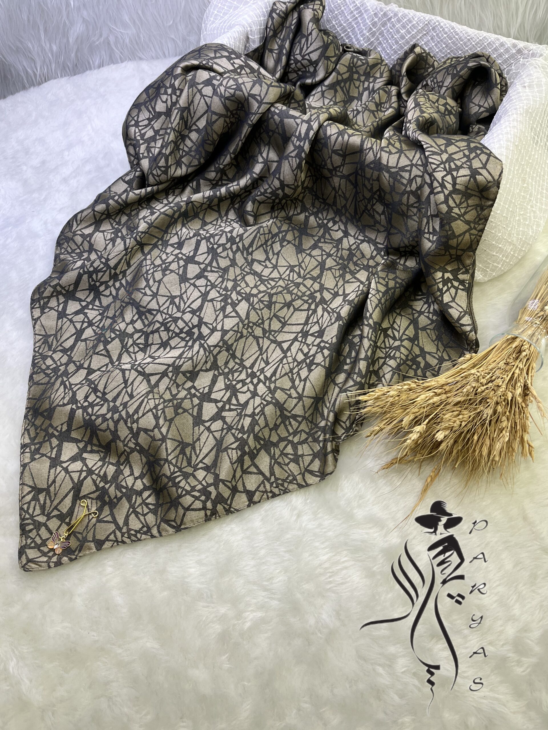 روسری مجلسی طلایی روسری مجلسی طلایی