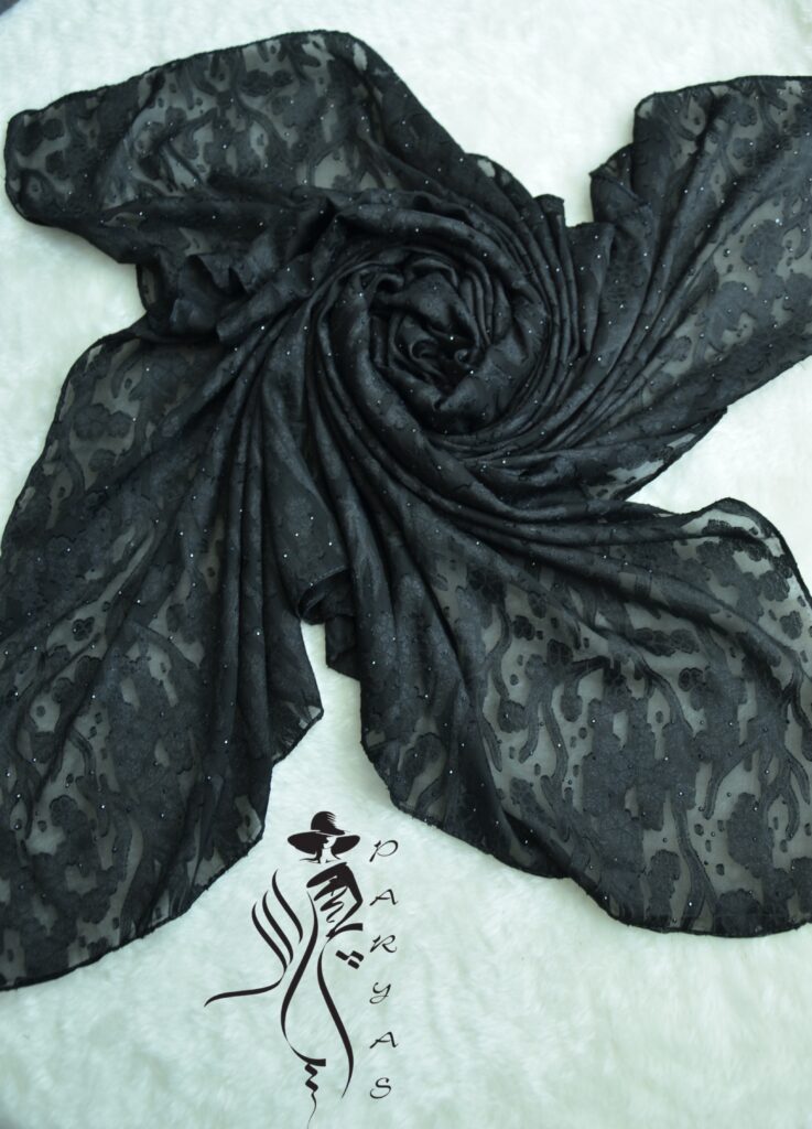 روسری مشکی مجلسی