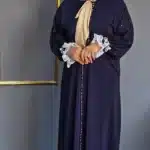 مانتو زنانه سرمه ای مروارید