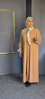 مانتو زنانه کرمی مروارید - Image 2
