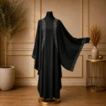 مانتو عبایی مجلسی نگین‌دار سیمین دخت | فروشگاه پریاس - 09127981367